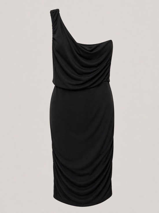 Express Dresses & Skirts - Express NWT black one shoulder ruched dress, large